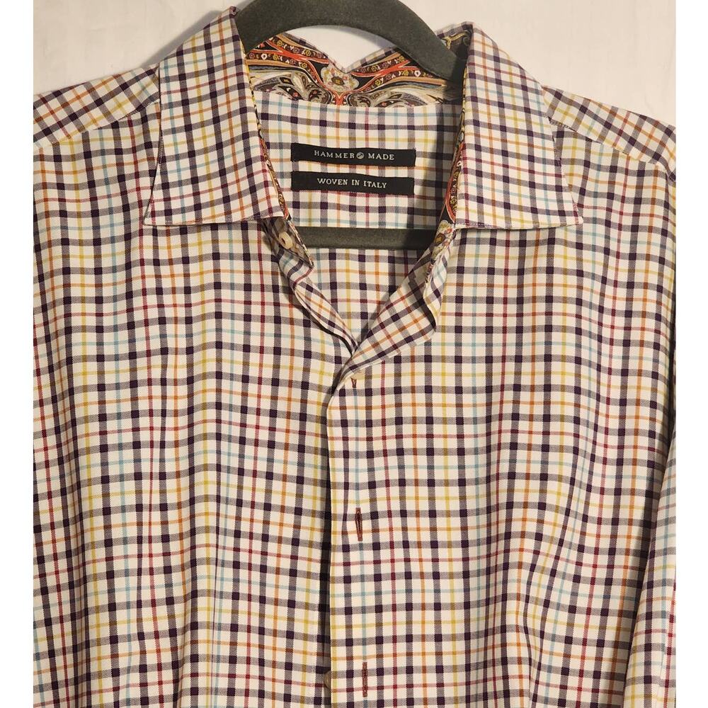 Mens Hammer Made Button Up Dress Shirt 18.5